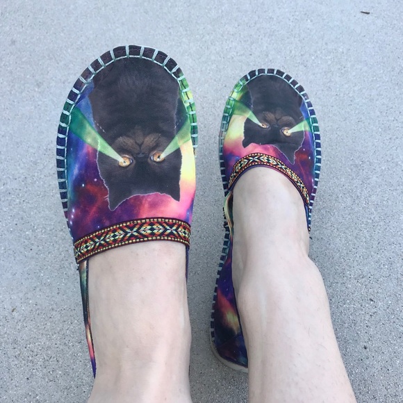 TIGERBEAR Republik ESPADRILLES TIE DYE flats women’s shoes hippie 70s Woodstock - Picture 3 of 10
